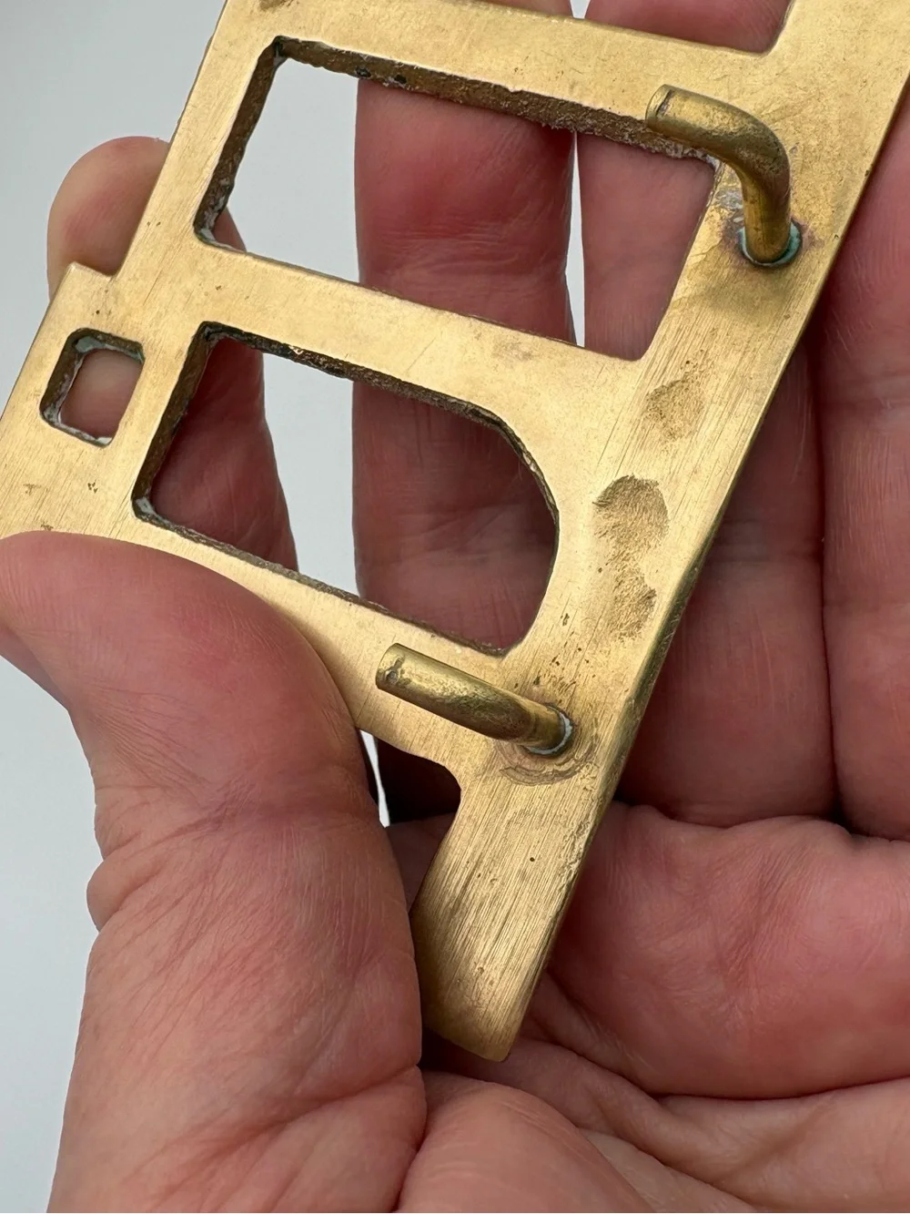 Vintage Brass House Shaped Wall Mounted Key Rack